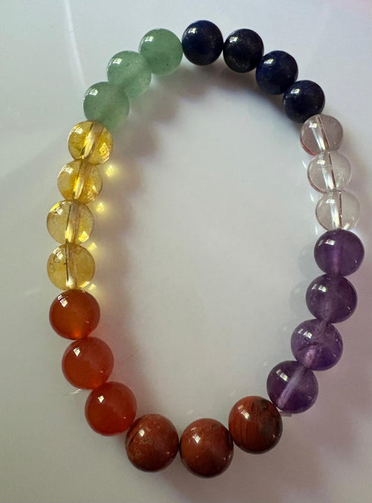 7 Charka Bracelet (8 mm Beads)