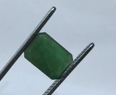 Emerald stone Ring in Silver-2