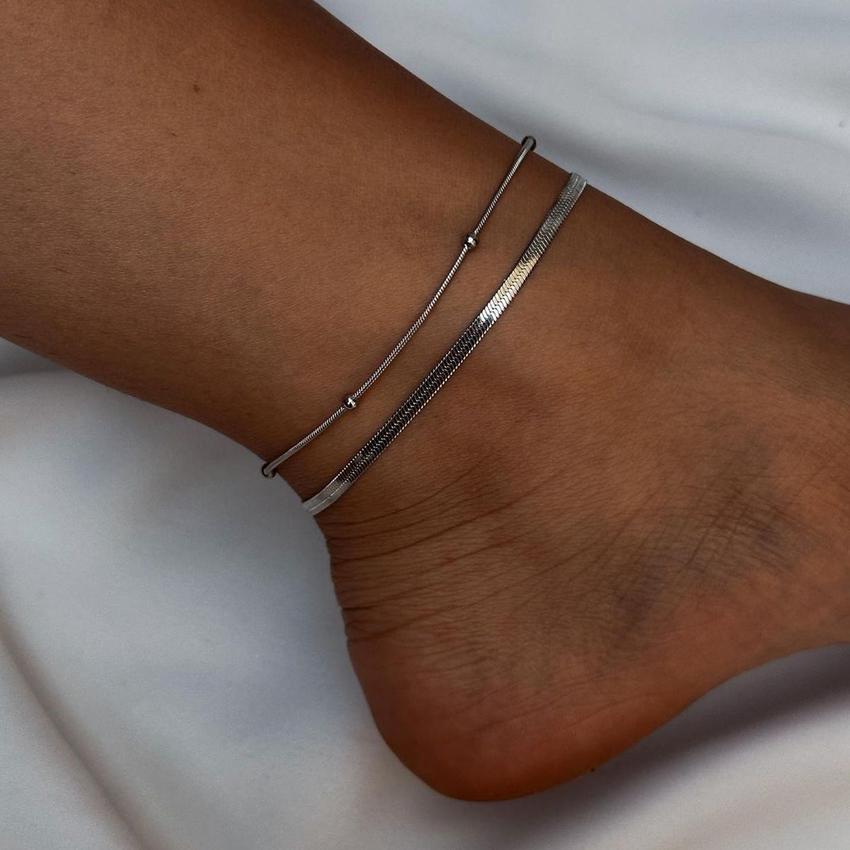 |Silver|One Size Anklet