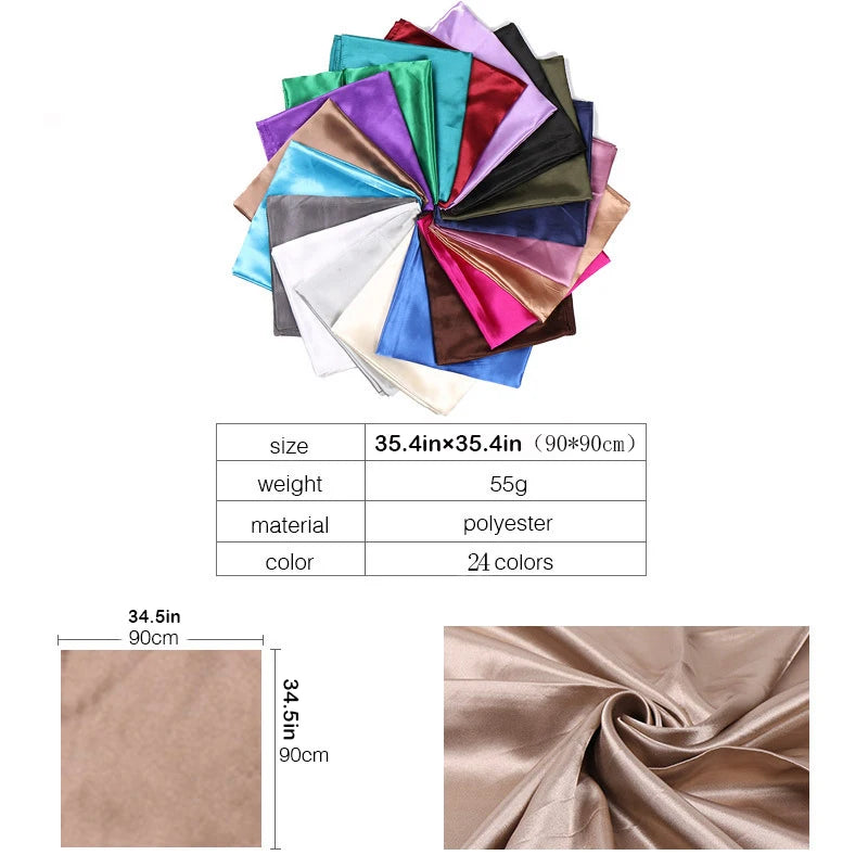 Silk Scarves for Women Square 90*90 cm